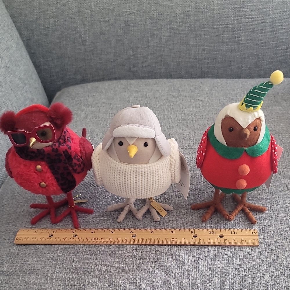 Target 2023 Wondershop Festive  Birds- Trio - Red, Gray, Green